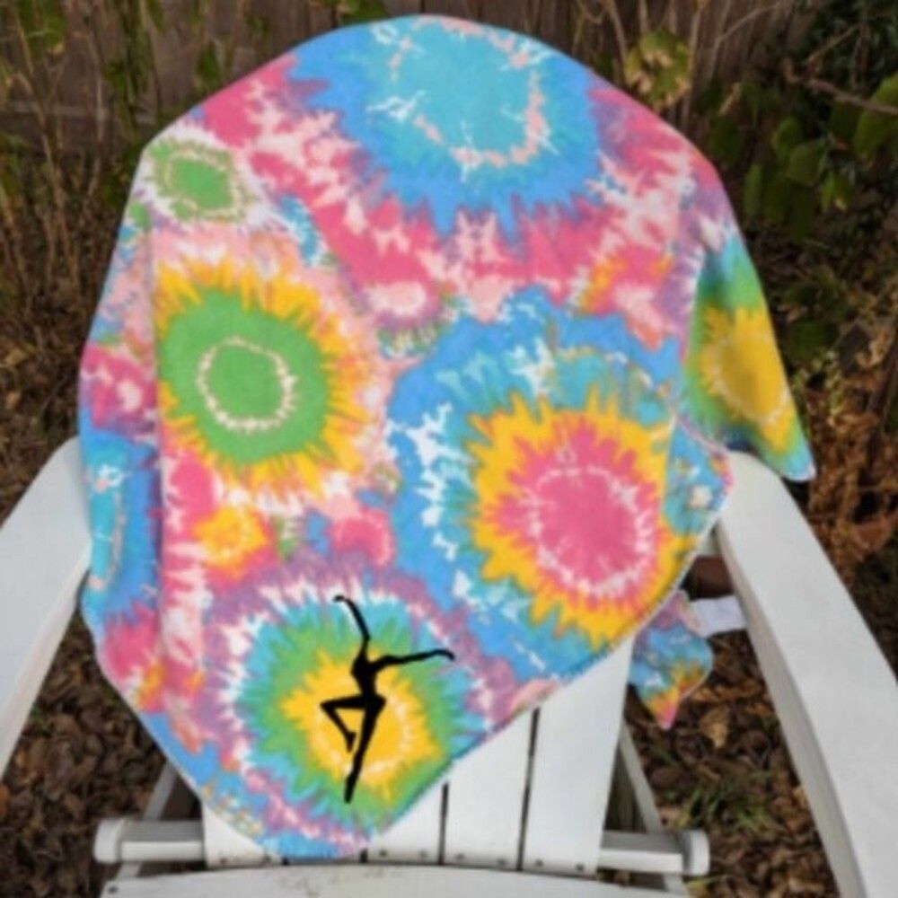 DMB Firedancer Embroidered Tie Dye Fleece Blanket 50x60 Brand New